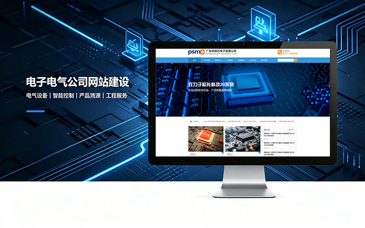 ABG集团电子电气公司网站建设_电器元器件企业官网设计制作